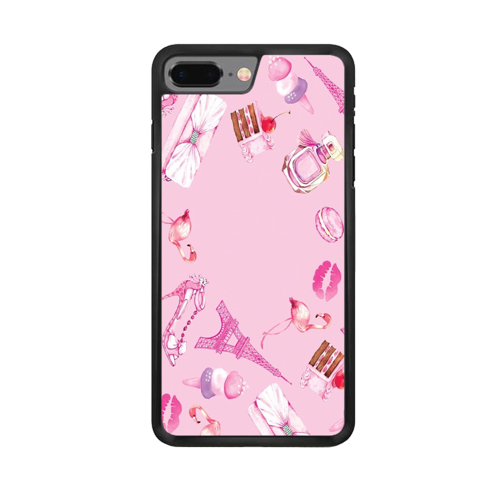 Cute Girly Pink Doodle iPhone 8 Plus Case