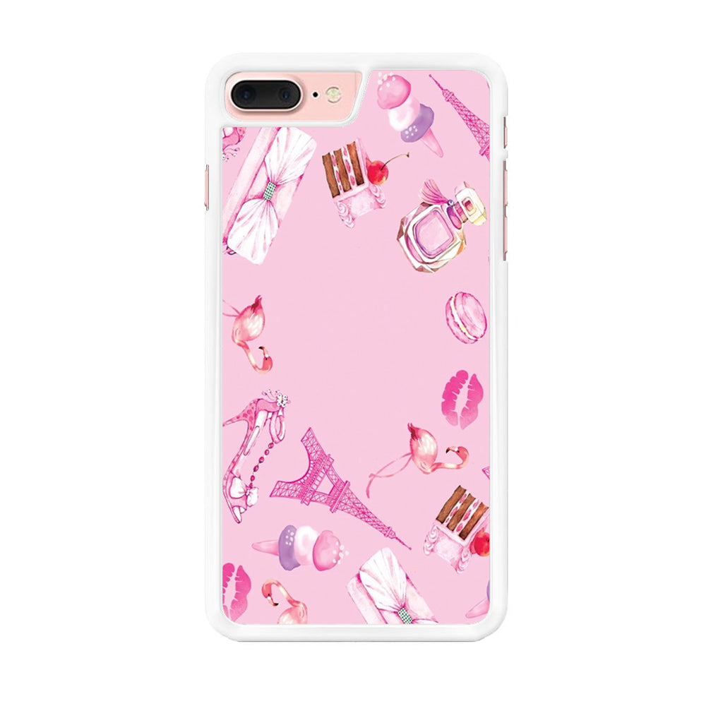 Cute Girly Pink Doodle iPhone 8 Plus Case