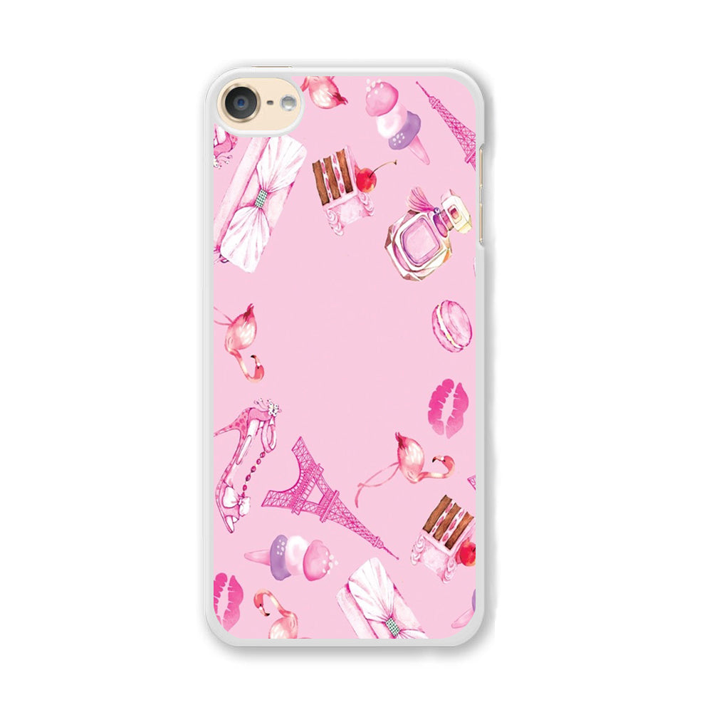 Cute Girly Pink Doodle iPod Touch 6 Case