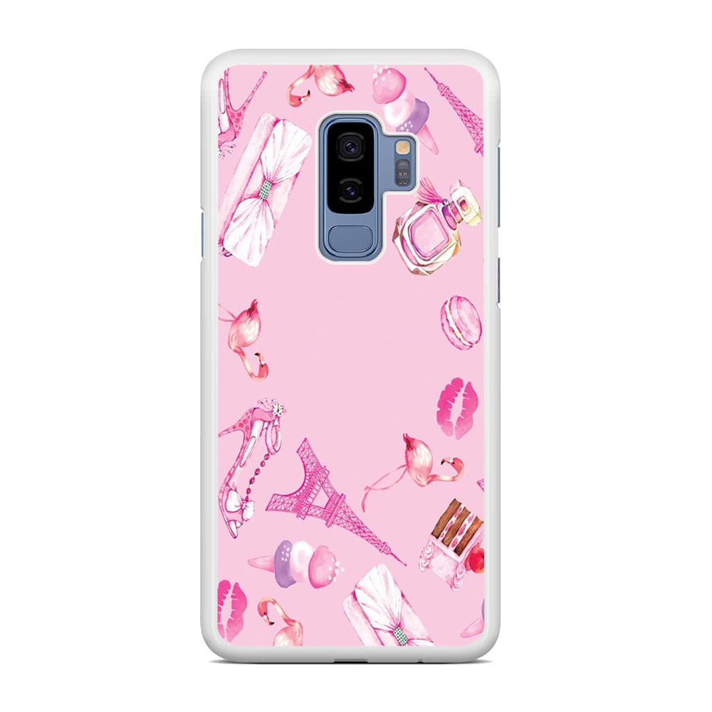 Cute Girly Pink Doodle Samsung Galaxy S9 Plus Case