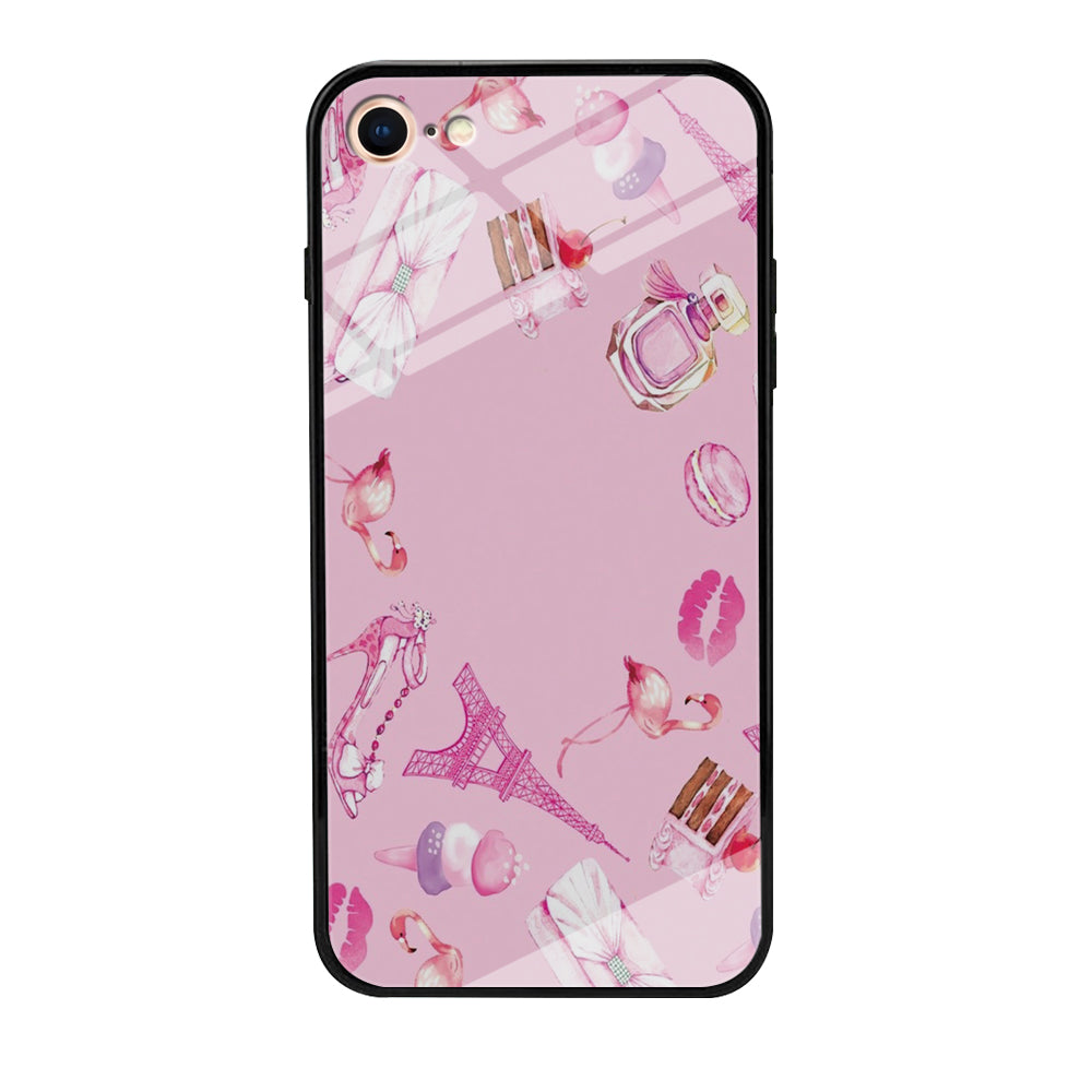 Cute Girly Pink Doodle iPhone 8 Case