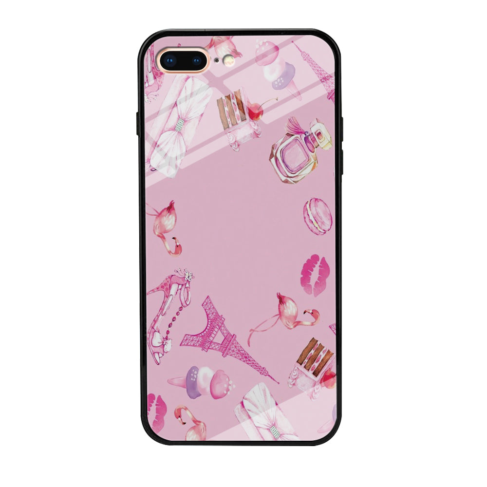 Cute Girly Pink Doodle iPhone 8 Plus Case