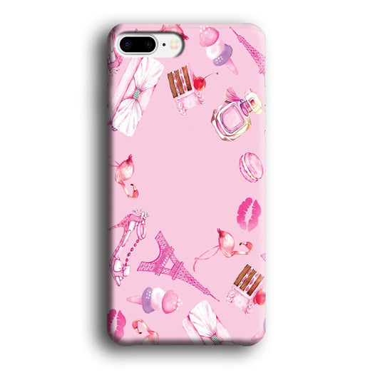 Cute Girly Pink Doodle iPhone 8 Plus Case