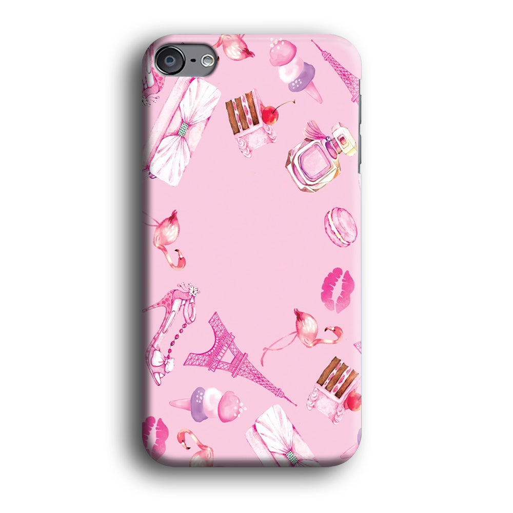 Cute Girly Pink Doodle iPod Touch 6 Case