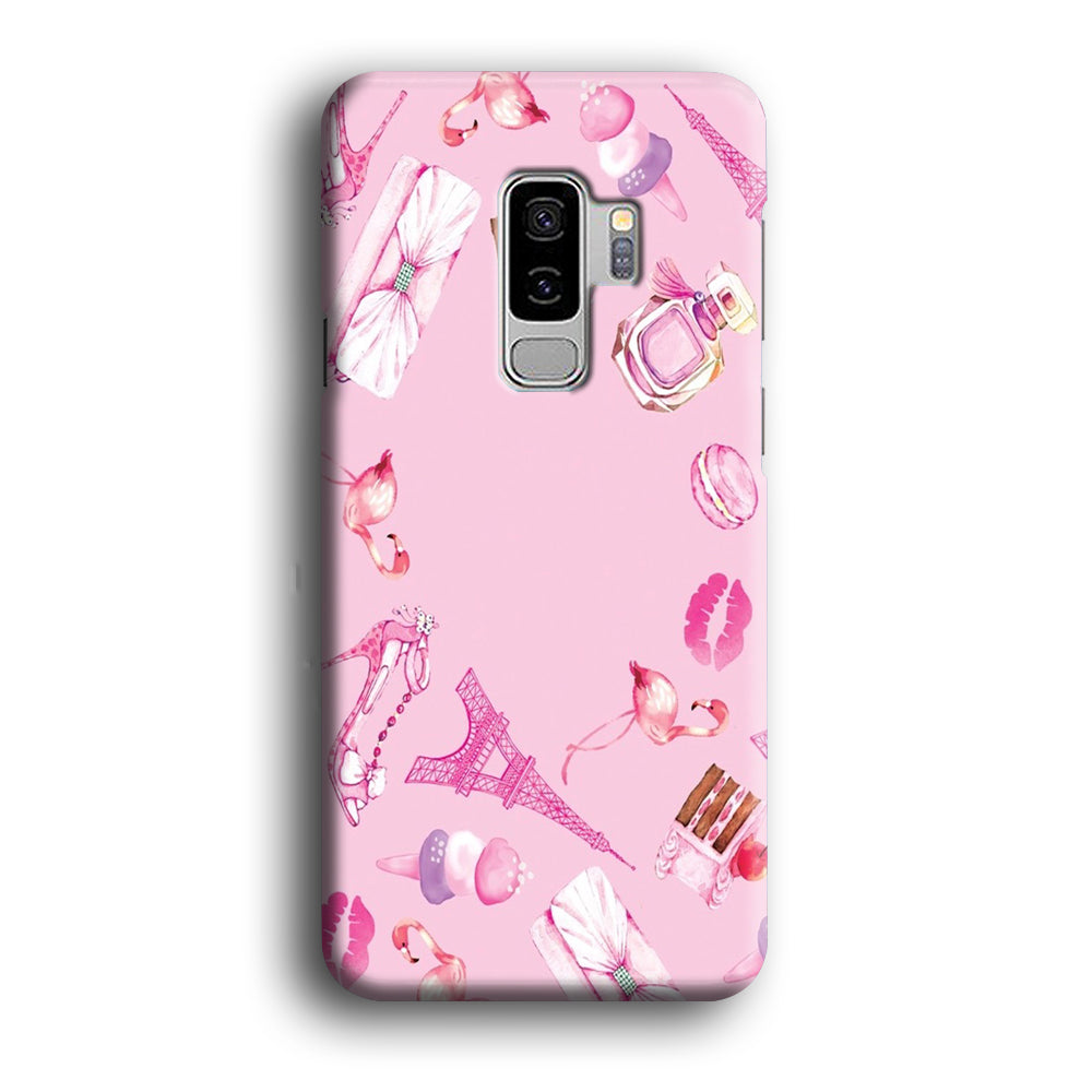 Cute Girly Pink Doodle Samsung Galaxy S9 Plus Case