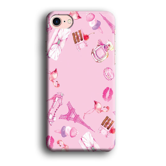 Cute Girly Pink Doodle iPhone 8 Case