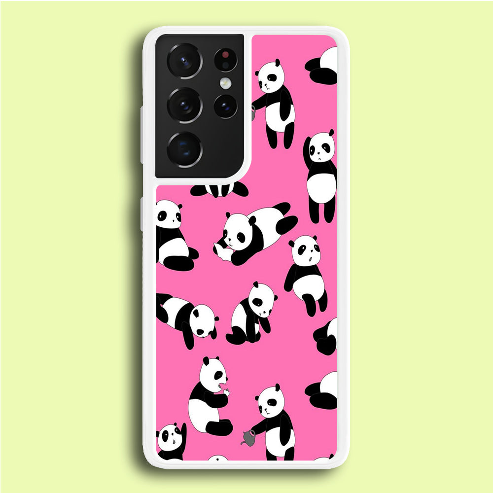 Cute Panda Samsung Galaxy S21 Ultra Case