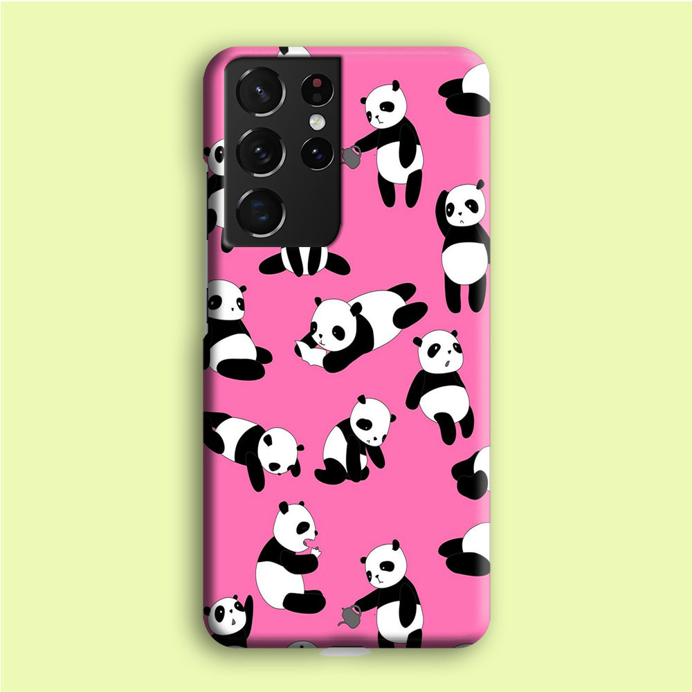 Cute Panda Samsung Galaxy S21 Ultra Case