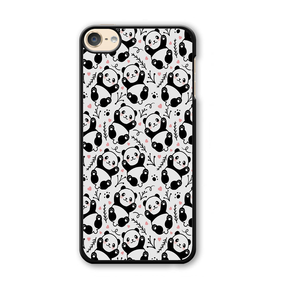 Cute Panda White Doodle iPod Touch 6 Case