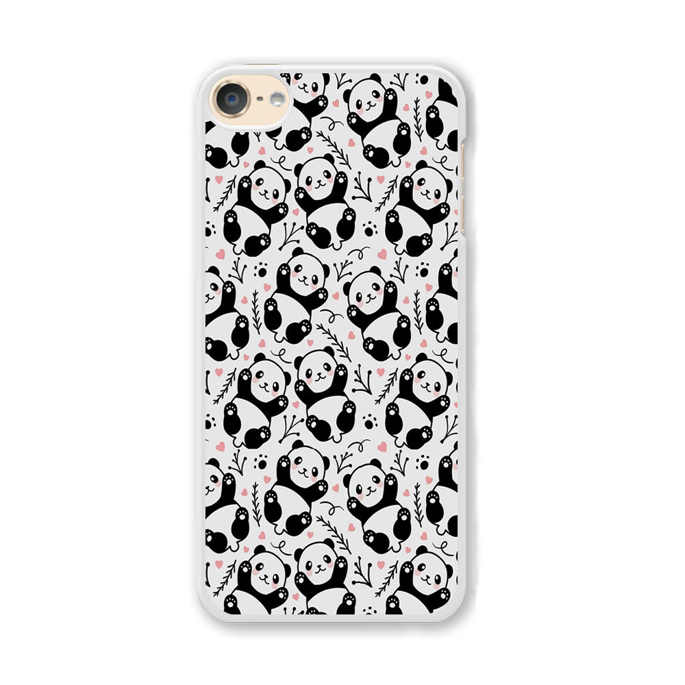 Cute Panda White Doodle iPod Touch 6 Case