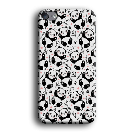 Cute Panda White Doodle iPod Touch 6 Case