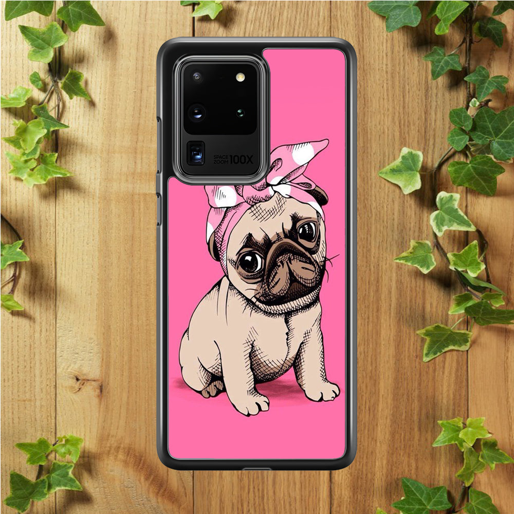 Cute Puppy Pink Samsung Galaxy S20 Ultra Case