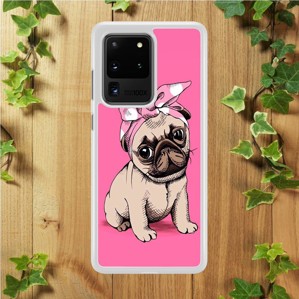 Cute Puppy Pink Samsung Galaxy S20 Ultra Case