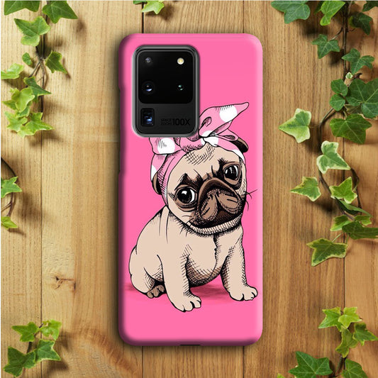 Cute Puppy Pink Samsung Galaxy S20 Ultra Case