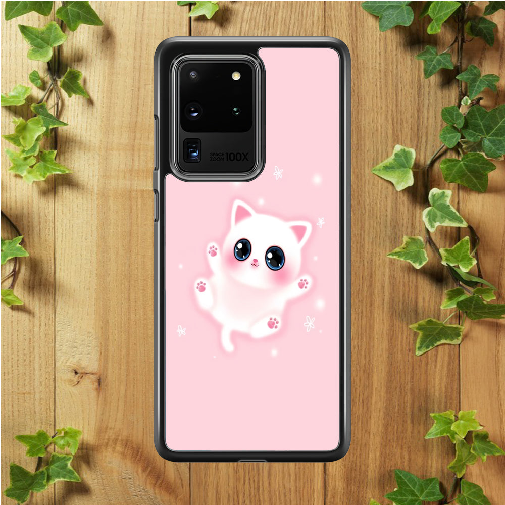 Cute White Kitten  Samsung Galaxy S20 Ultra Case