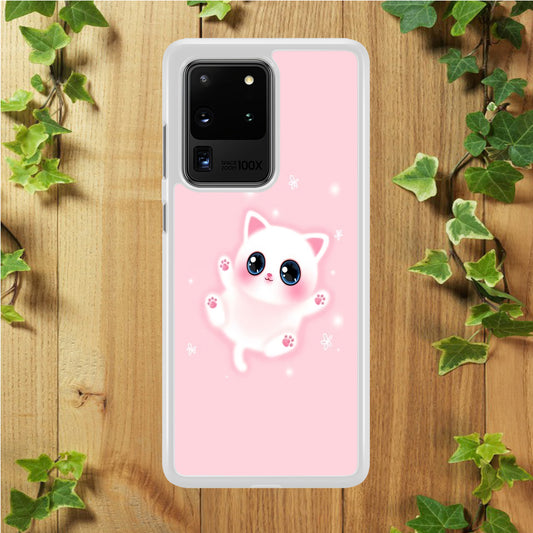 Cute White Kitten  Samsung Galaxy S20 Ultra Case