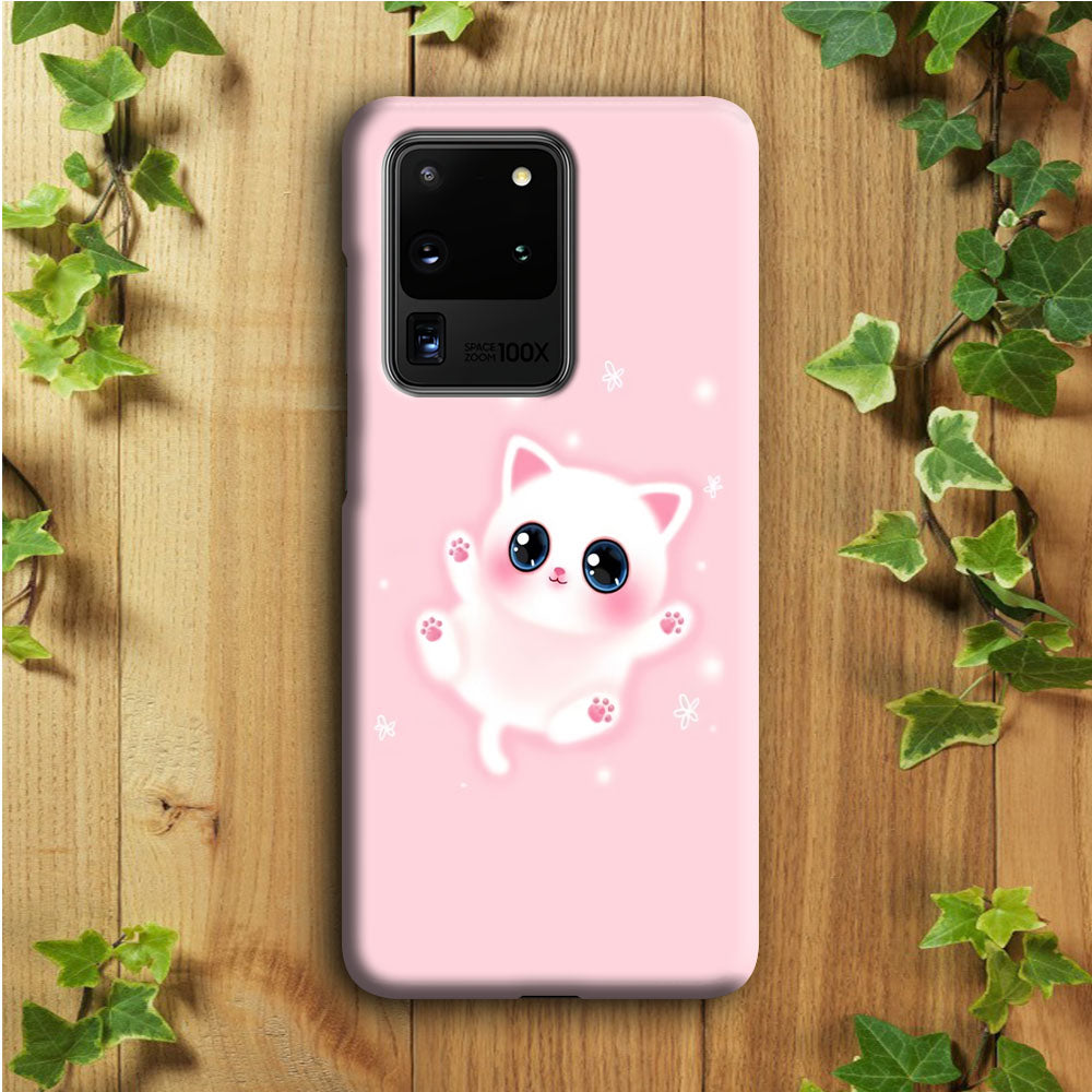 Cute White Kitten  Samsung Galaxy S20 Ultra Case