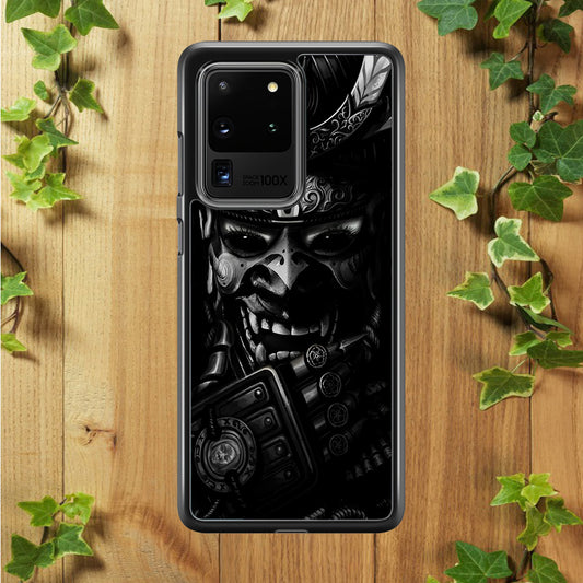 Dark Samurai Smile Mask Samsung Galaxy S20 Ultra Case