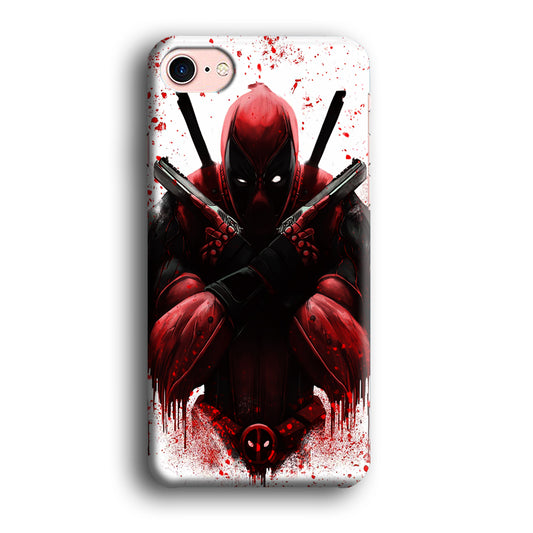 Deadpool Holds Two Guns iPhone 8 Case