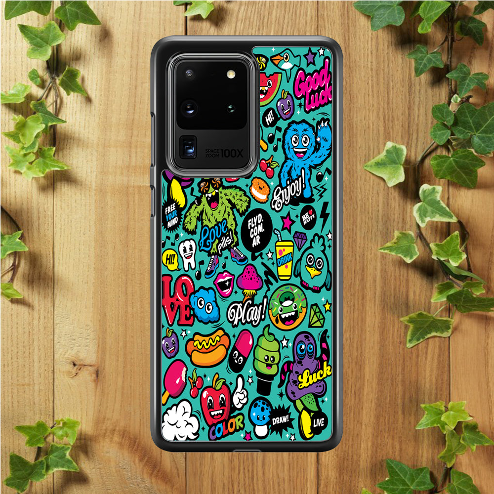 Doodle Art 007 Samsung Galaxy S20 Ultra Case