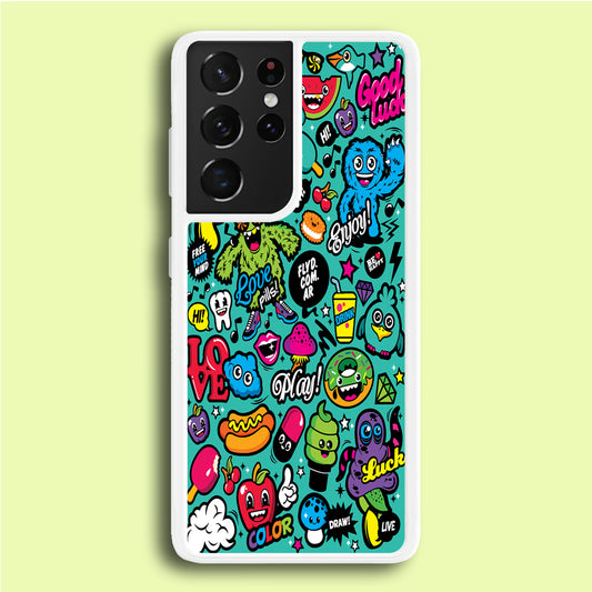 Doodle Art 007 Samsung Galaxy S21 Ultra Case