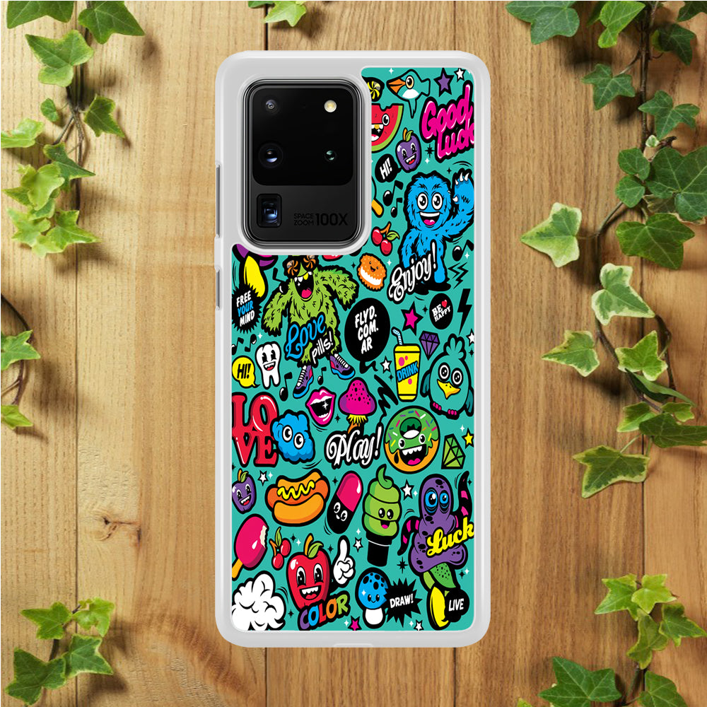 Doodle Art 007 Samsung Galaxy S20 Ultra Case