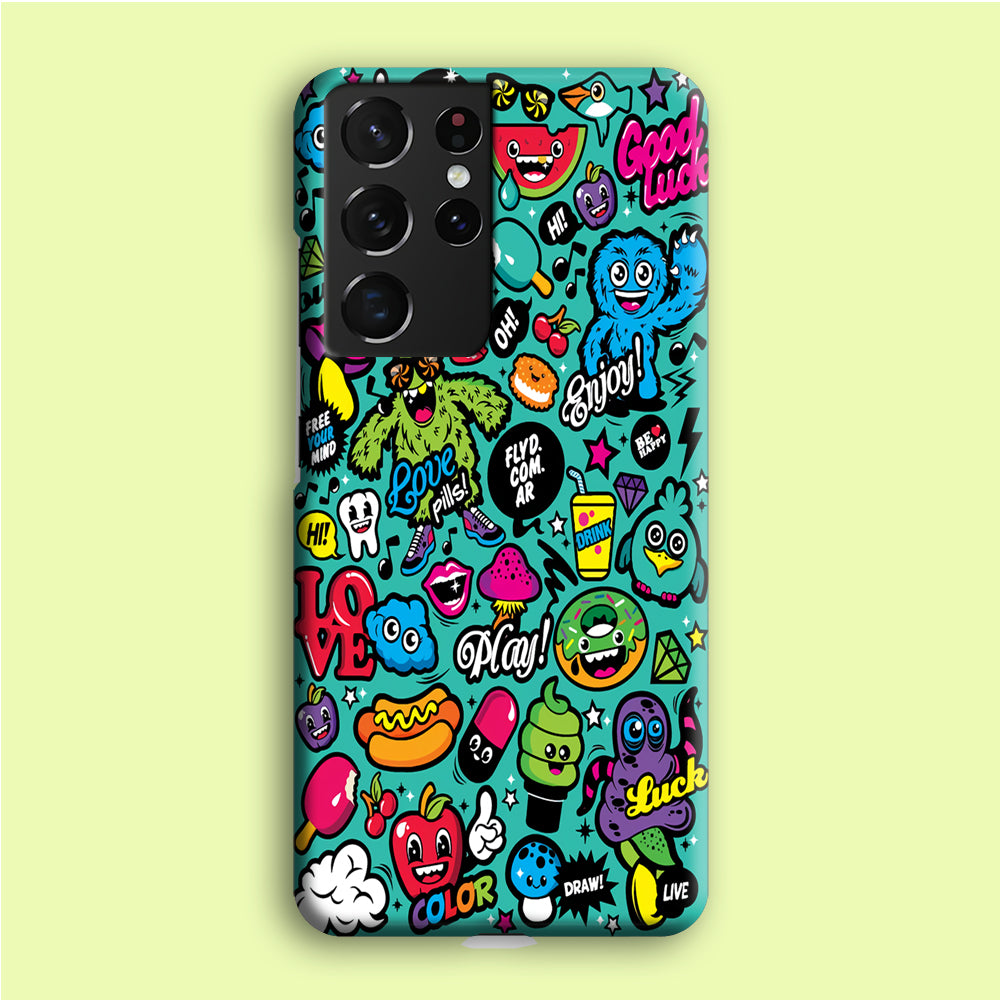 Doodle Art 007 Samsung Galaxy S21 Ultra Case