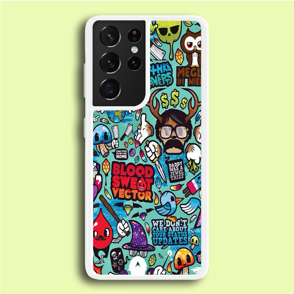 Doodle Art 013 Samsung Galaxy S21 Ultra Case