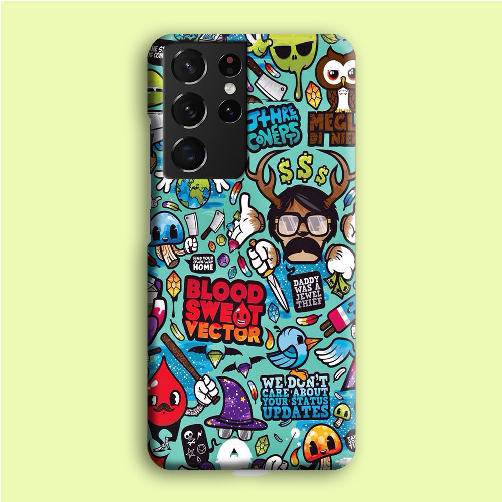 Doodle Art 013 Samsung Galaxy S21 Ultra Case