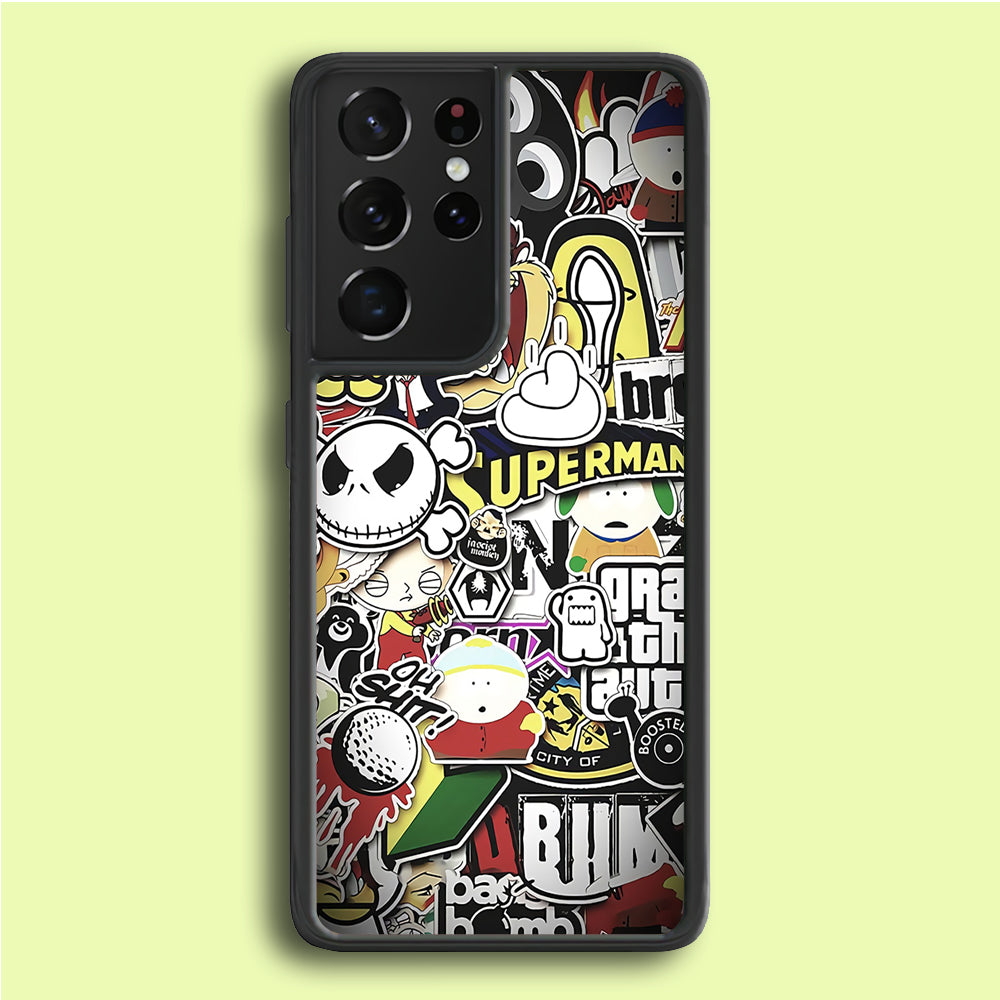 Doodle Art 014 Samsung Galaxy S21 Ultra Case