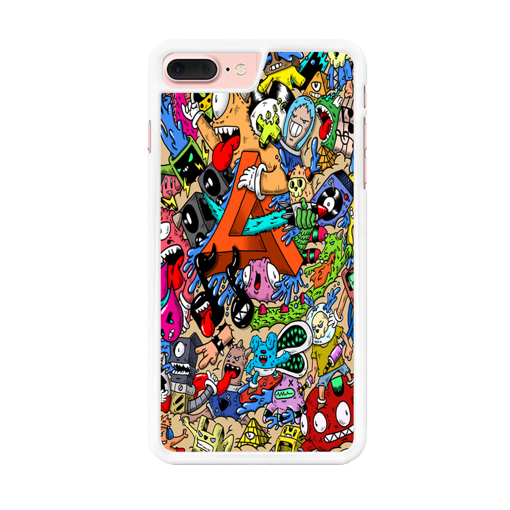 Doodle Art Unique Monsters iPhone 8 Plus Case