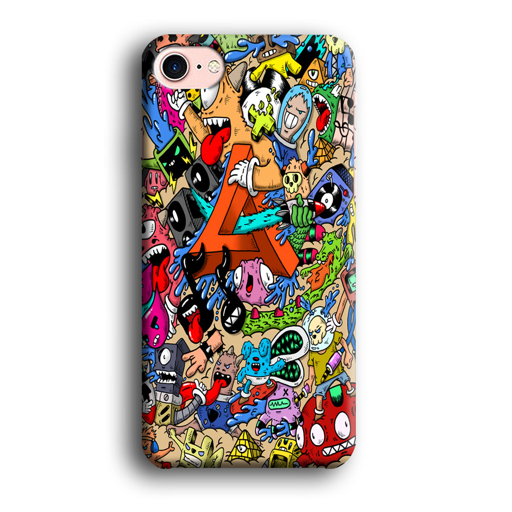 Doodle Art Unique Monsters iPhone 8 Case