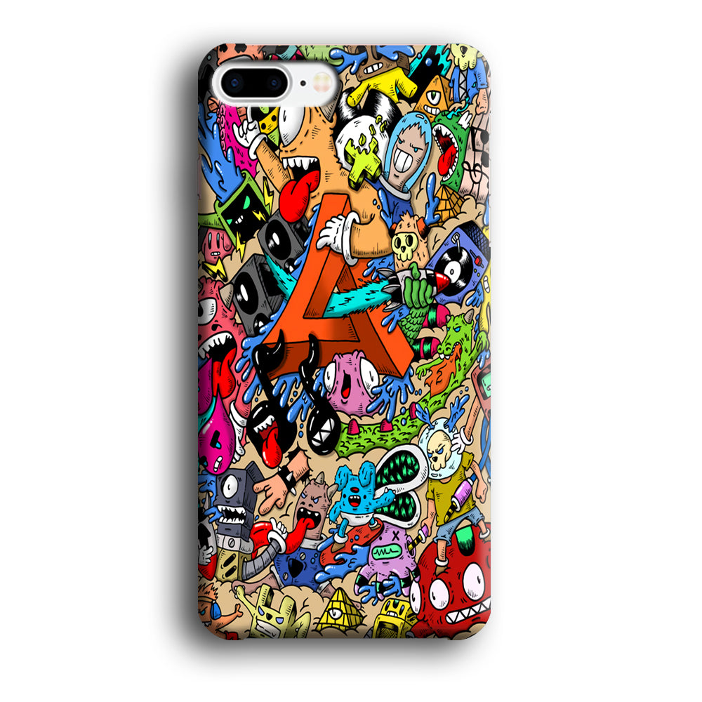 Doodle Art Unique Monsters iPhone 8 Plus Case