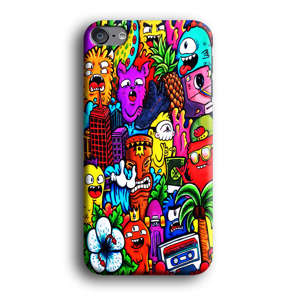 Doodle Cute Monsters iPod Touch 6 Case