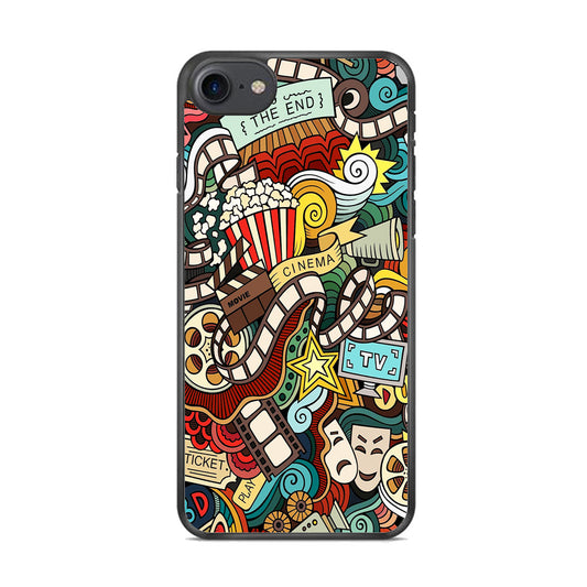 Doodle Movie Cinema iPhone 8 Case