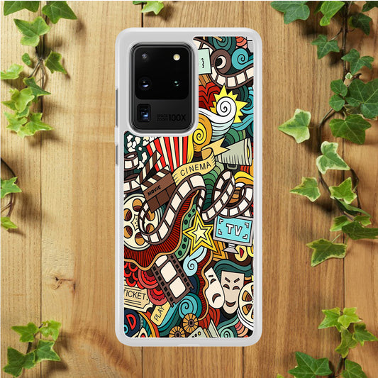 Doodle Movie Cinema Samsung Galaxy S20 Ultra Case