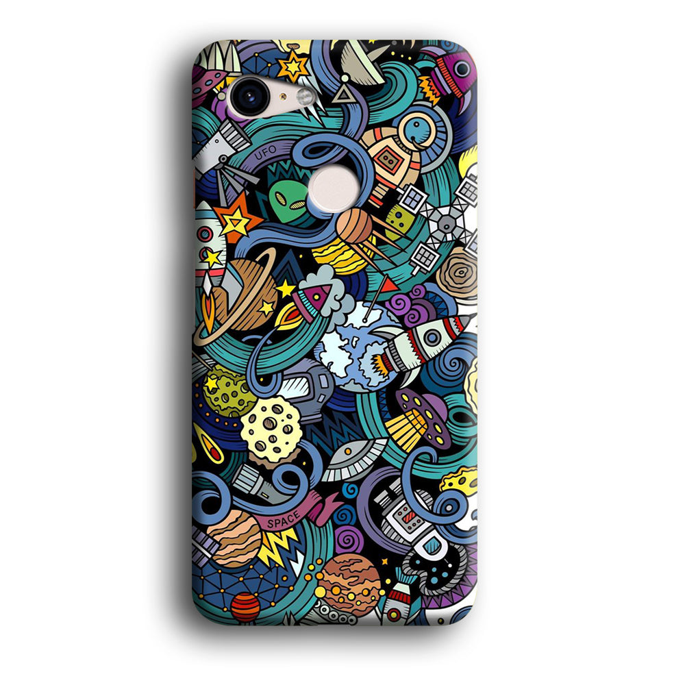 Doodle 002 Google Pixel 3 XL 3D Case