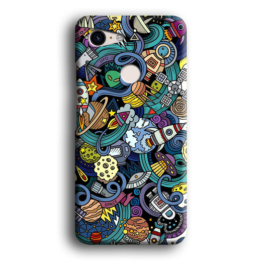 Doodle 002 Google Pixel 3 XL 3D Case