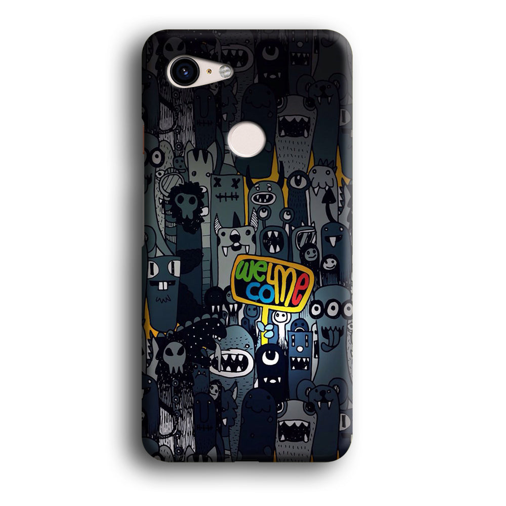 Doodle 003 Google Pixel 3 XL 3D Case