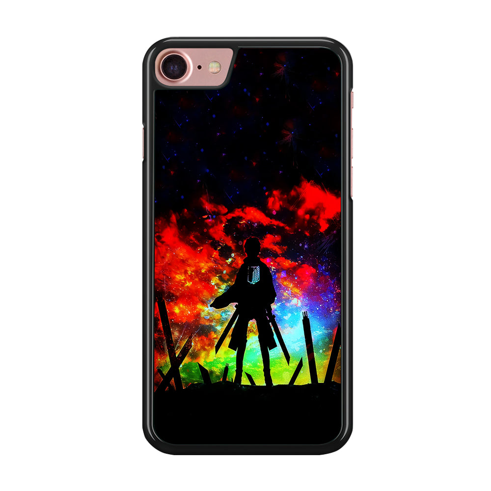 Eren Silhouette Shingeki No Kyojin iPhone SE 2020 Case