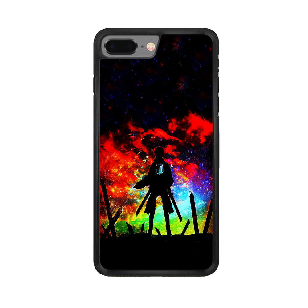 Eren Silhouette Shingeki No Kyojin iPhone 8 Plus Case