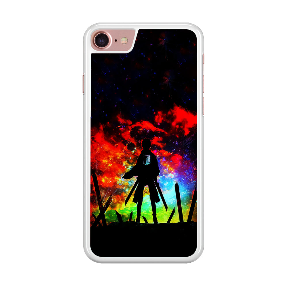 Eren Silhouette Shingeki No Kyojin iPhone SE 2020 Case