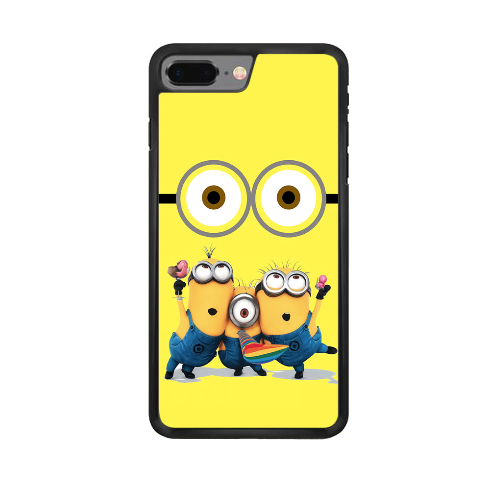 Eyes and Three Minions iPhone 8 Plus Case