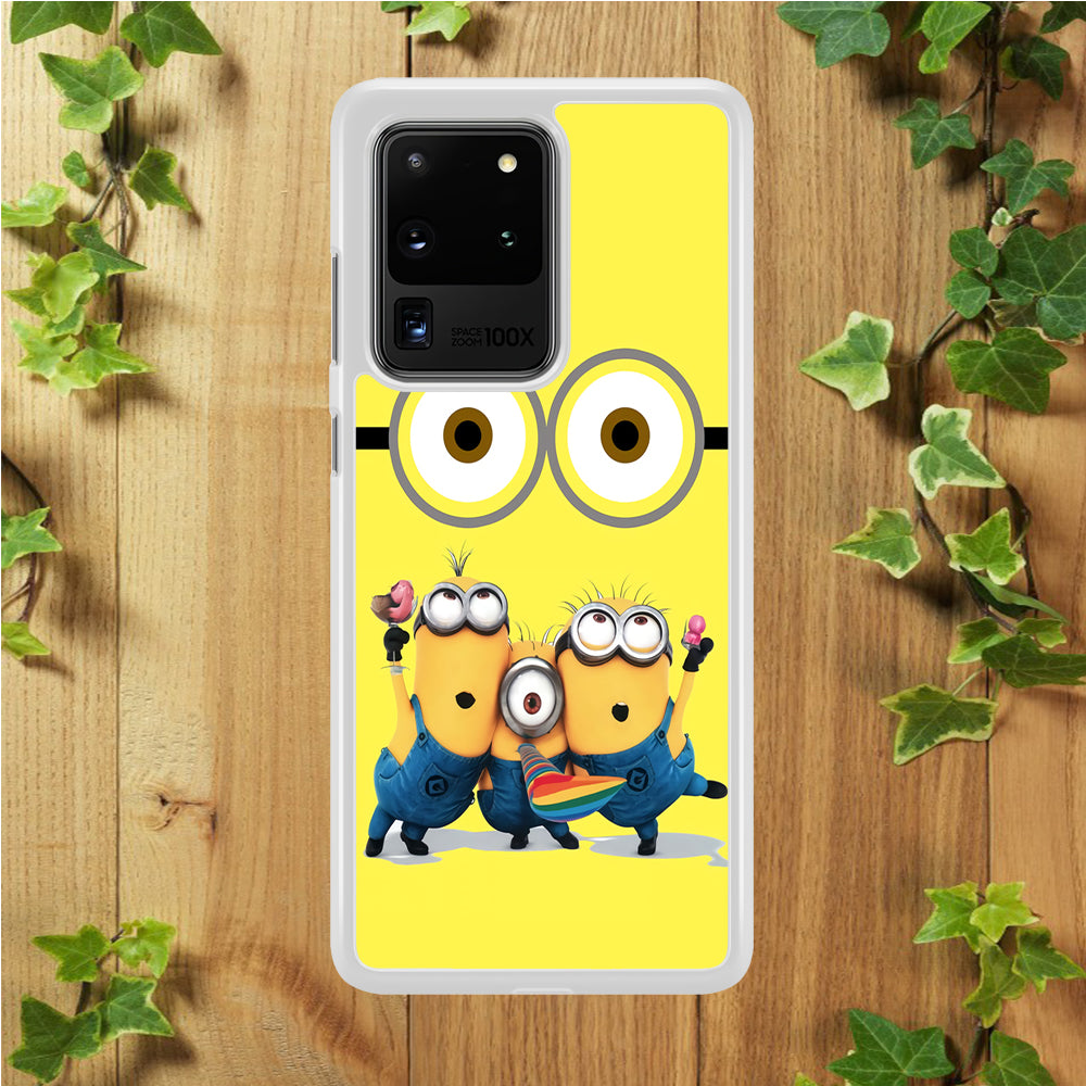 Eyes and Three Minions  Samsung Galaxy S20 Ultra Case