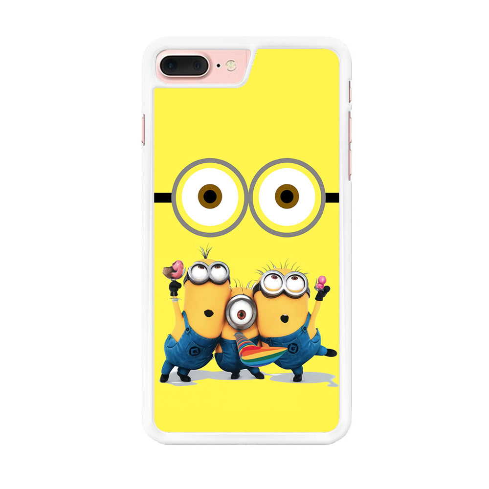 Eyes and Three Minions iPhone 8 Plus Case