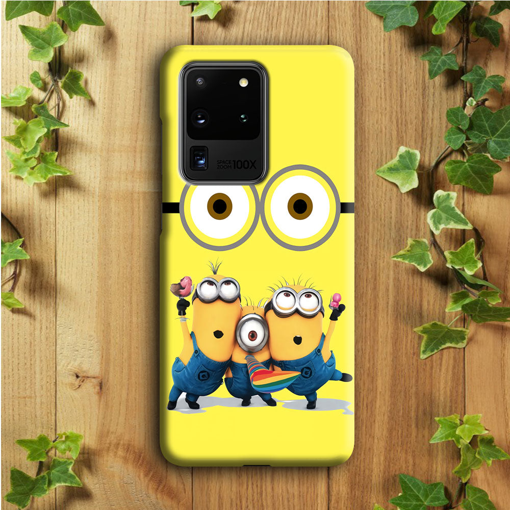 Eyes and Three Minions  Samsung Galaxy S20 Ultra Case