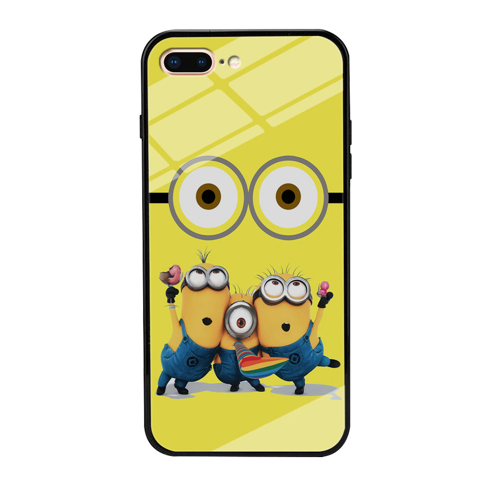 Eyes and Three Minions iPhone 8 Plus Case