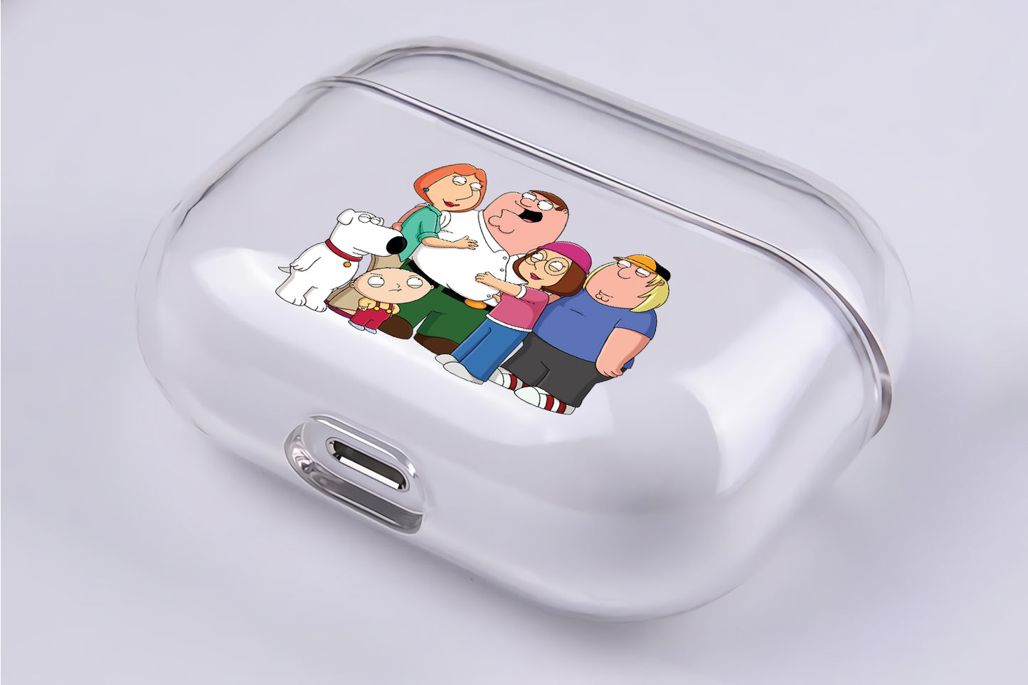 Family Guy Cartoon Hard Plastic Protective Clear Case Cover For Apple Airpod Pro