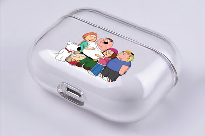 Family Guy Cartoon Hard Plastic Protective Clear Case Cover For Apple Airpod Pro