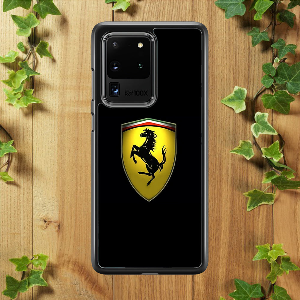 Ferrari Logo Black Samsung Galaxy S20 Ultra Case